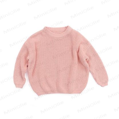 Baby Toddler Solid Color Warm Sweater - Pink - 5-6T - image 10