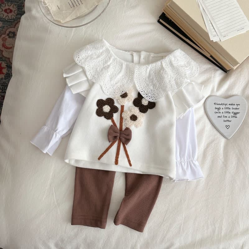 Baby Girl Flower Lace 2-piece Set - image 5