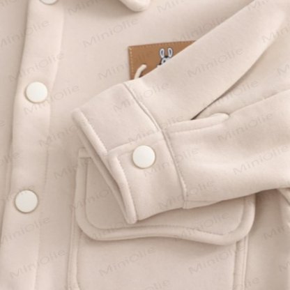 Baby Toddler Fleece Patch Pocket Shacket and Jogger 2-piece Set - image 7