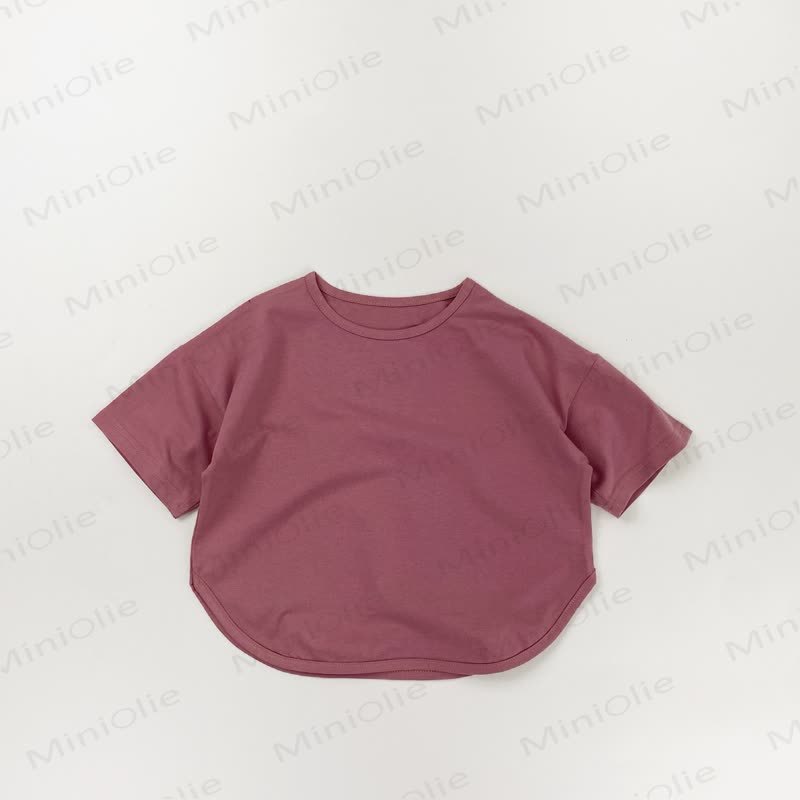 Toddler Girl Solid Color Casual T-Shirt - Rose Red - 6-7.5T - image 5