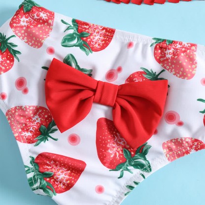 Baby 2-Piece Strawberry Swimwear with Headband - image 6