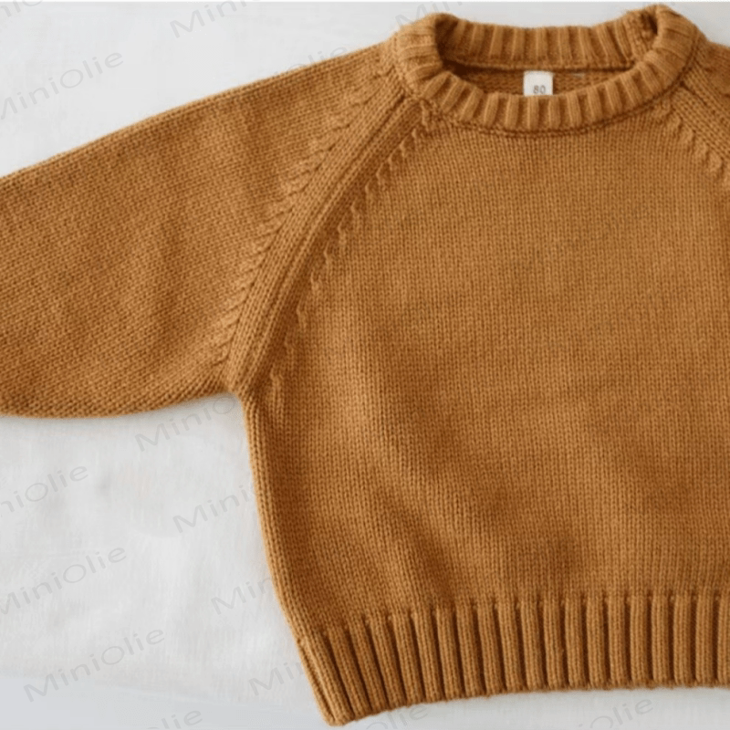 Kid Solid Color Knitted Sweater - image 14