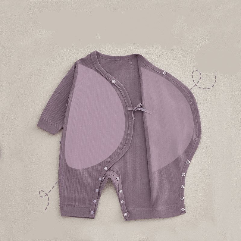 Baby Newborn Solid Color Kimono Romper - image 6