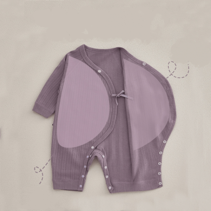 Baby Newborn Solid Color Kimono Romper - image 6