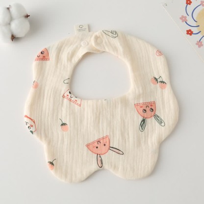 Newborn Baby 6 Layer Absorbent Bib 1 Piece - Bunny - image 3