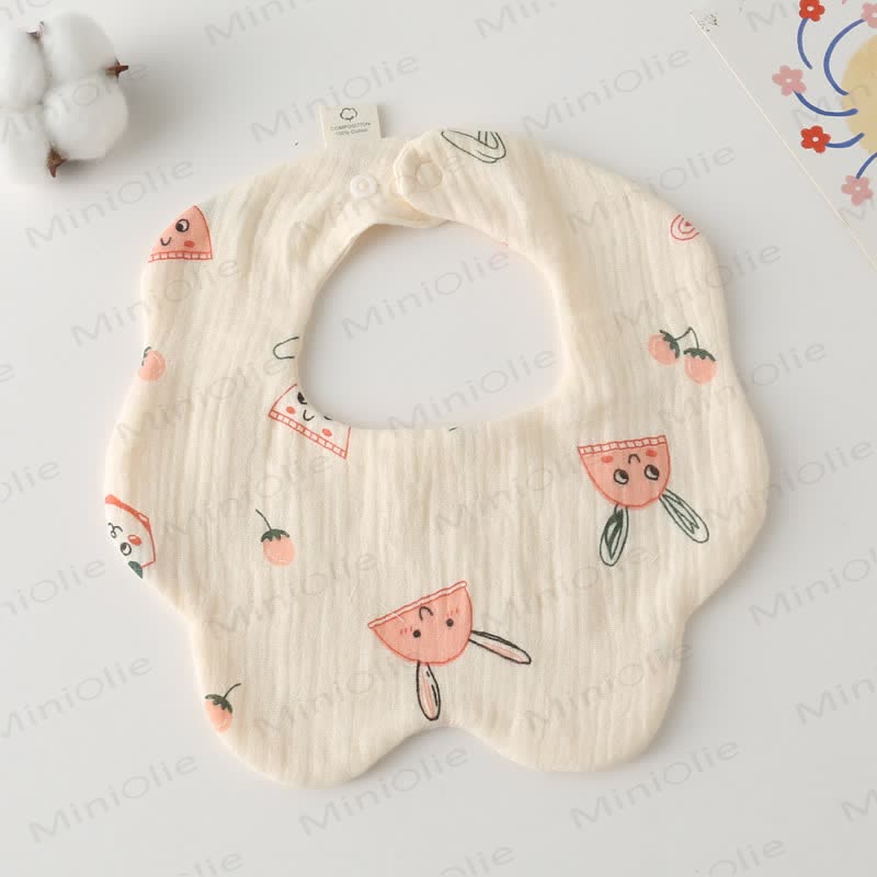 Newborn Baby 6 Layer Absorbent Bib 1 Piece - Bunny - image 3