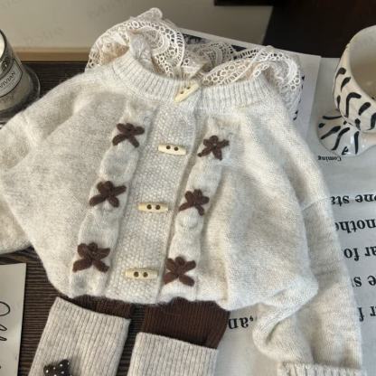 Toddler Kid Girl Lace White Sweater/Leggings - White Sweater - 12Y - image 3