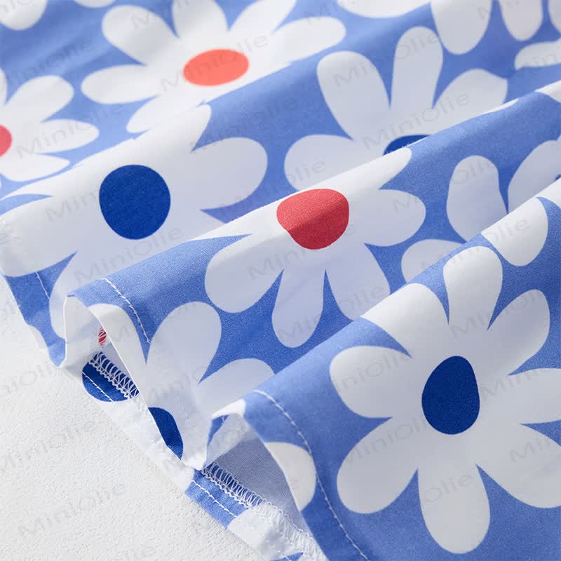 Baby Toddler Daisy Blue Top and Shorts 2-piece Set - image 5