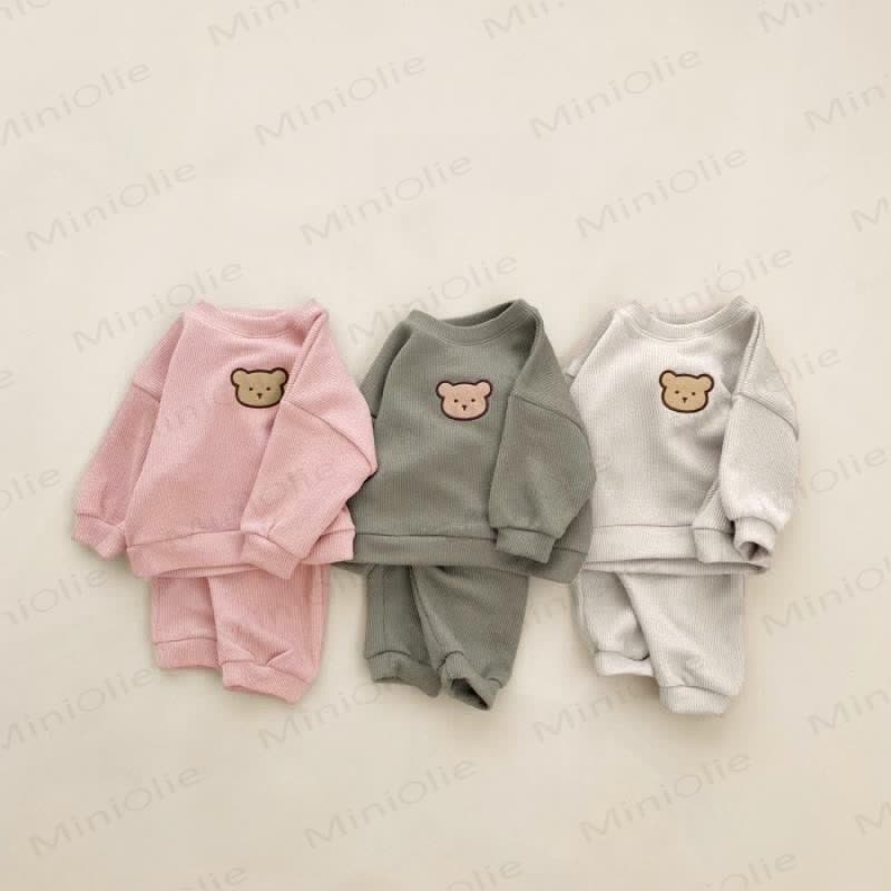 Baby Bear Ribbed Shirt and Pants Set - image 1