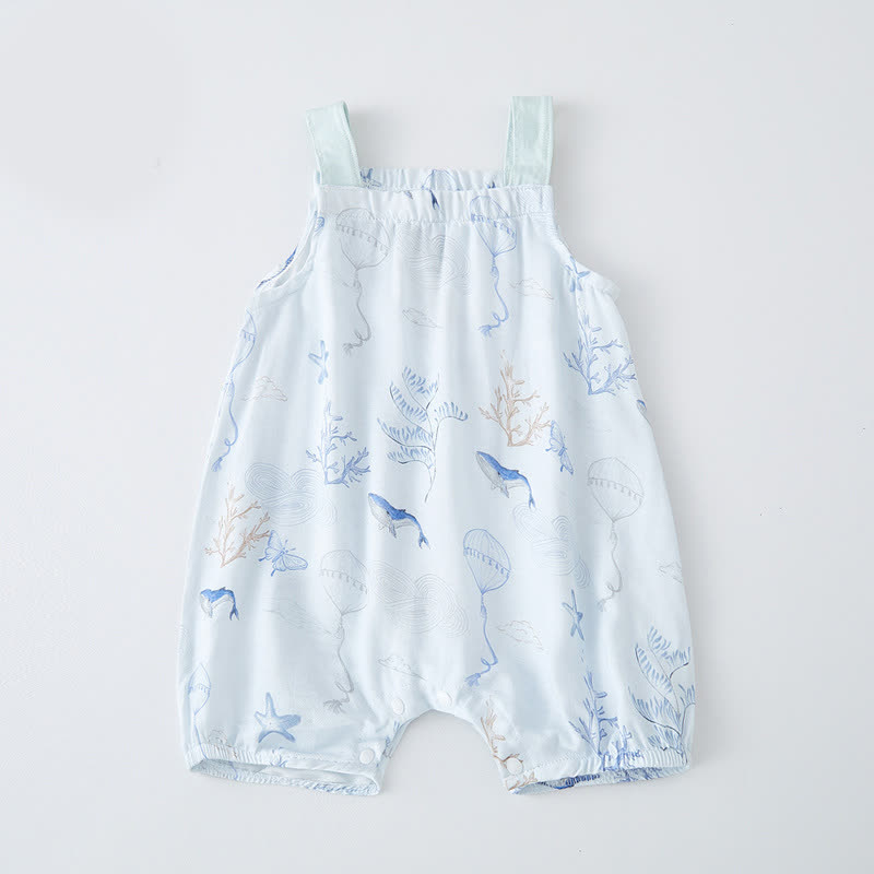 Baby Cotton Gauze Romper - Blue - 18-24M - image 2