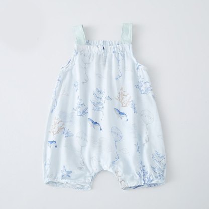 Baby Cotton Gauze Romper - Blue - 18-24M - image 2