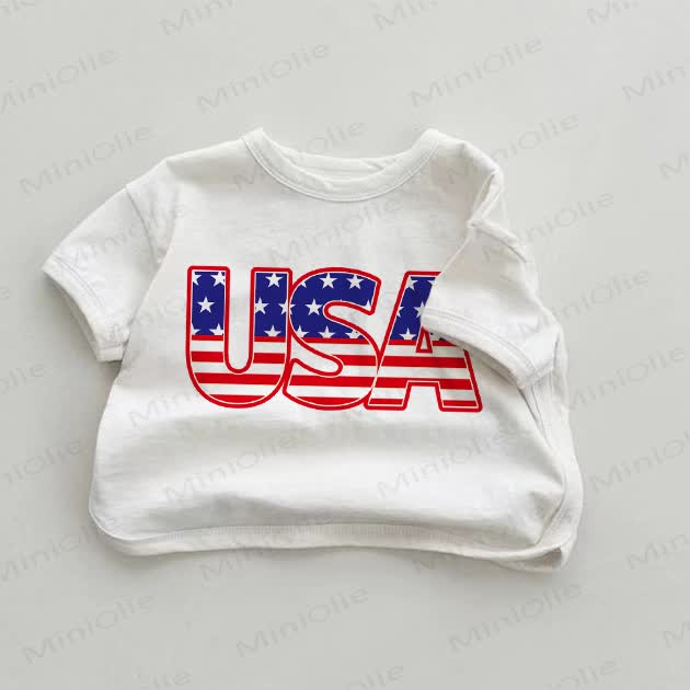 USA Baby Slogan White T-shirt - White - 18-24M - image 1