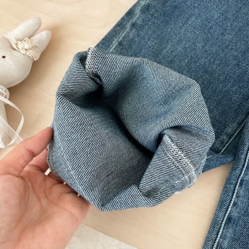 Toddler Heart Denim Lace Pants - image 5