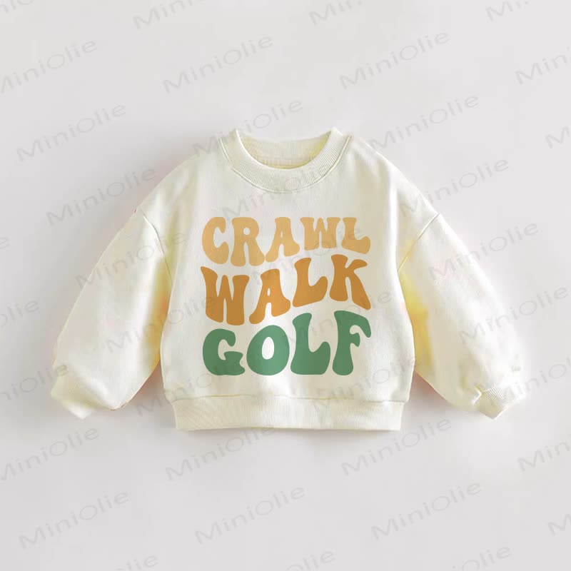 CRAWL WALK GOLF Baby Toddler Cream Sweatshirt - Cream - 3-5T - image 1