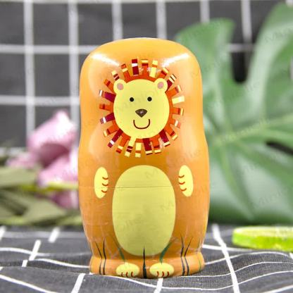 5 Pcs Animal Nesting Dolls - image 2