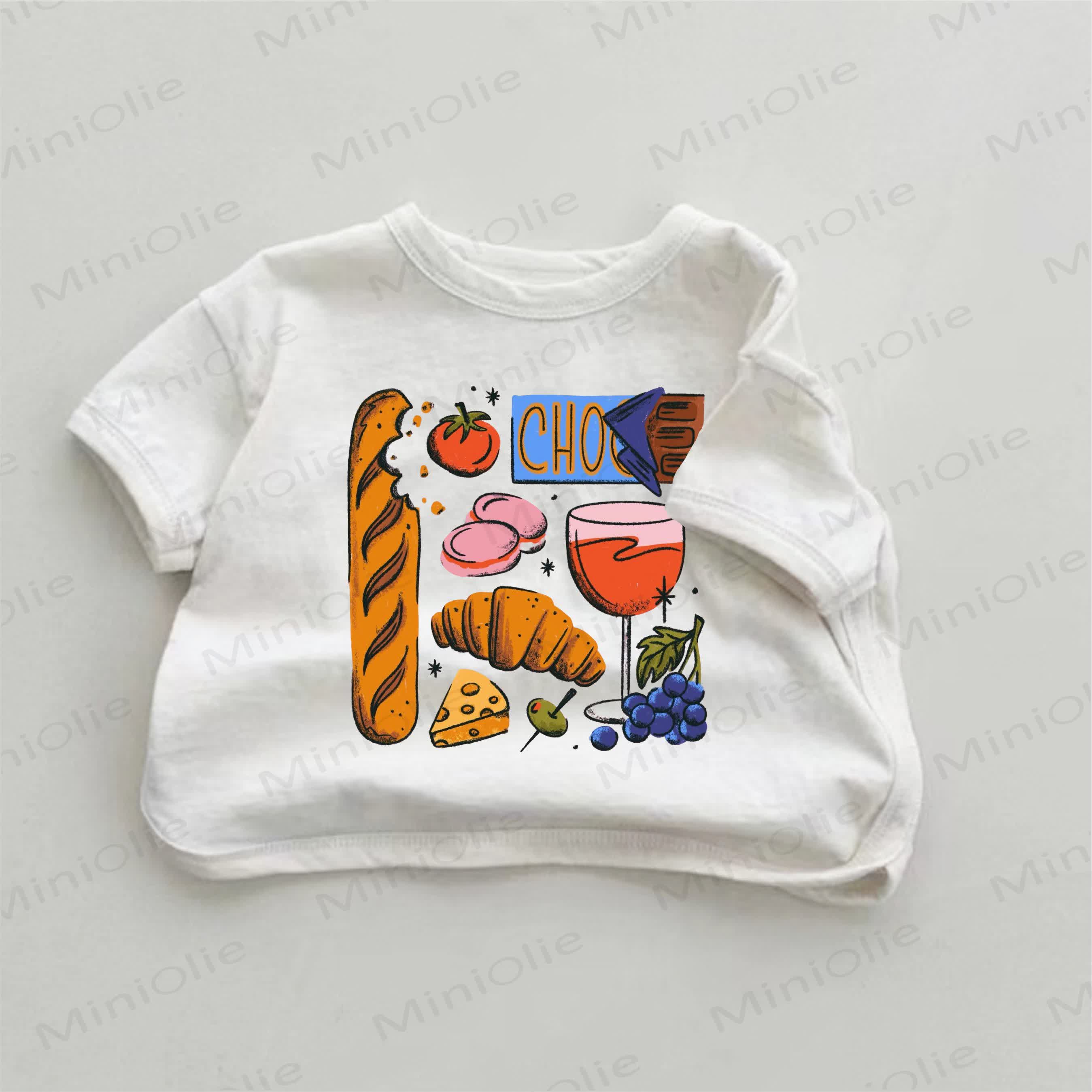Baby White Dessert Print T-shirt - White - 18-24M - image 1