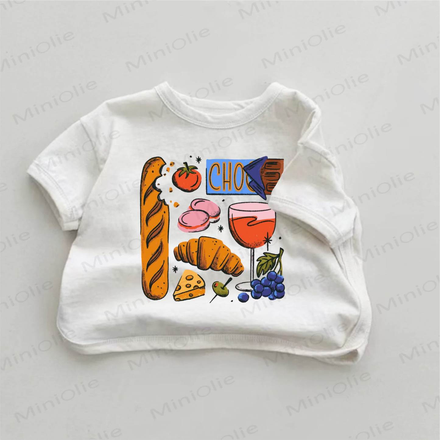 Baby White Dessert Print T-shirt - White - 18-24M - image 1