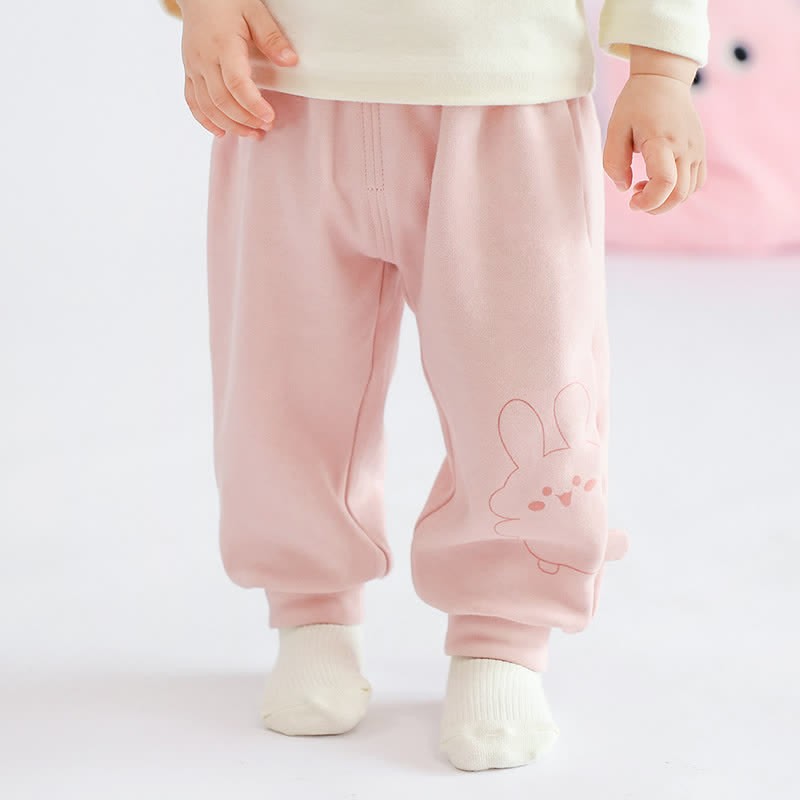 Baby Toddler Cute Animal Jogger Pants - Pink - 3-4T - image 3