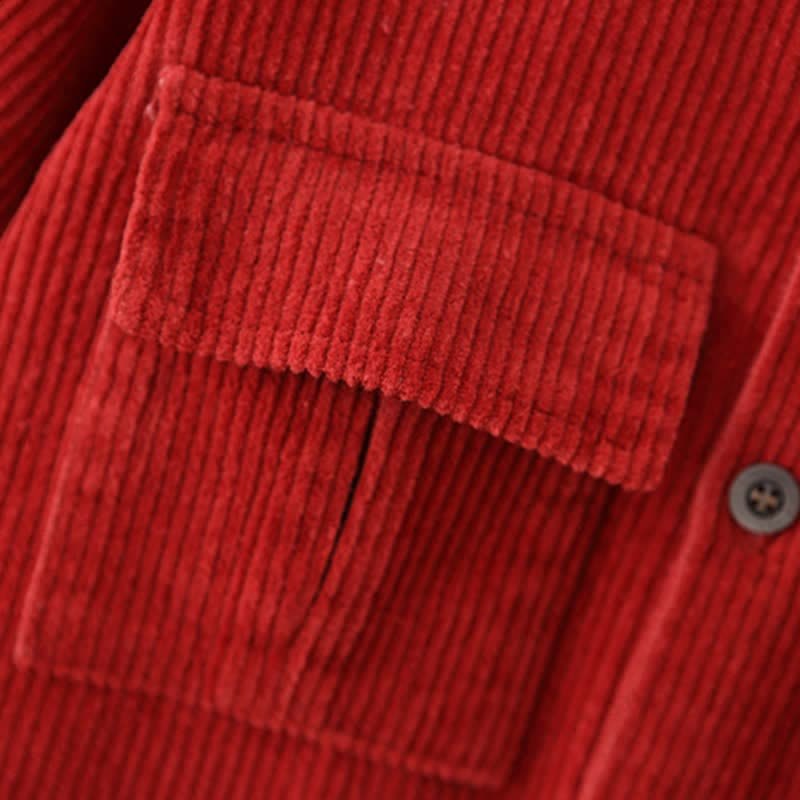 Baby Solid Color Corduroy Cargo Romper - image 12