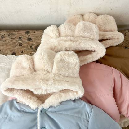 Baby Fleece Lined Solid Color Hooded Jacket - image 7