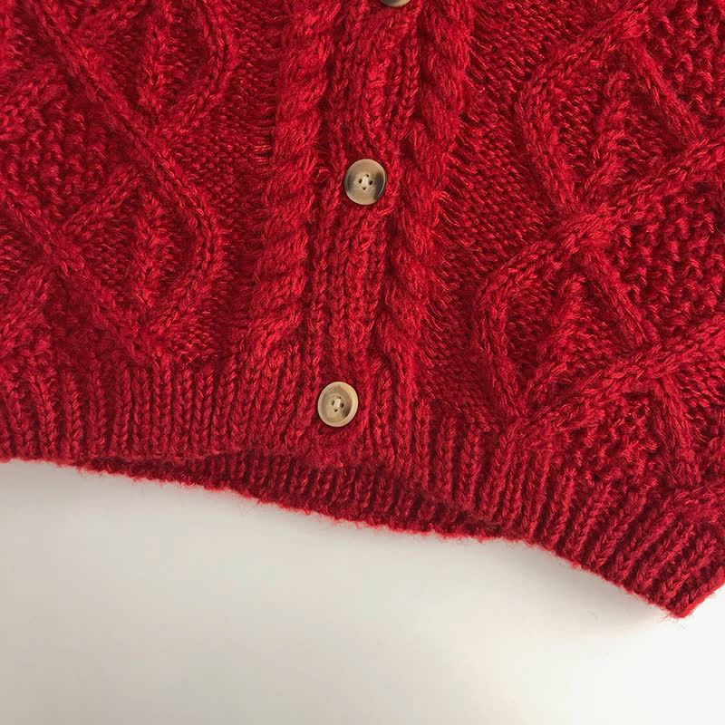 Kid Christmas Knitted Cardigan Sweater - image 5