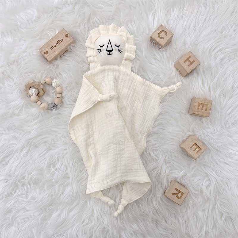 Personalized Baby Name Lion/Bear Security Blanket - Beige Lion - 30x30cm - image 15