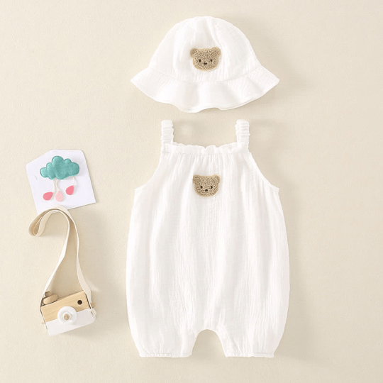 Baby Bear Romper and Hat Set