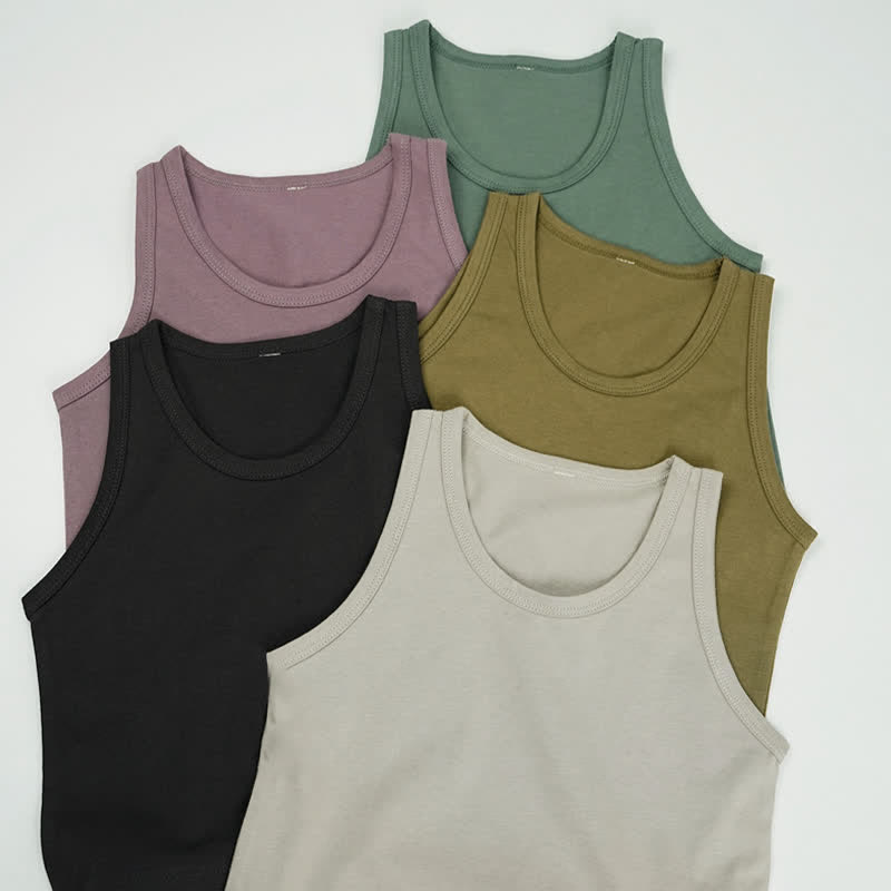 Toddler Solid Color Simple Tank Top - image 3