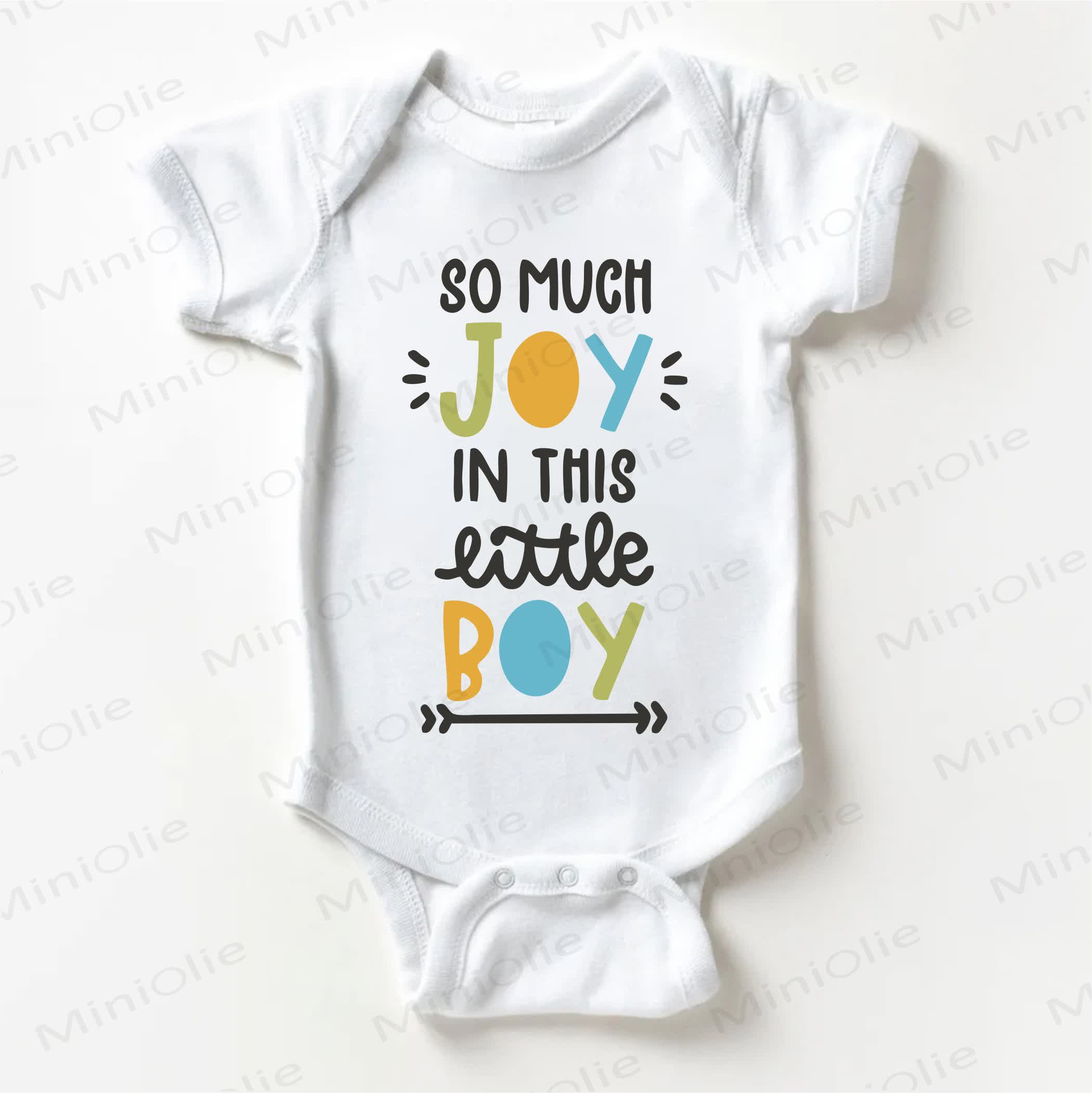 SO MUCH JOY IN THIS LITTLE BOY Baby White Bodysuit - White - 18-24M - image 1