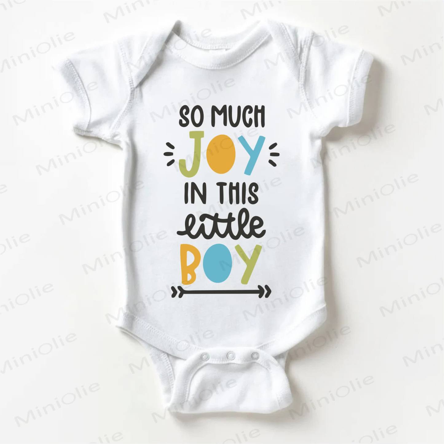 SO MUCH JOY IN THIS LITTLE BOY Baby White Bodysuit - White - 18-24M - image 1