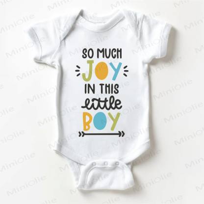 SO MUCH JOY IN THIS LITTLE BOY Baby White Bodysuit - White - 18-24M - image 1