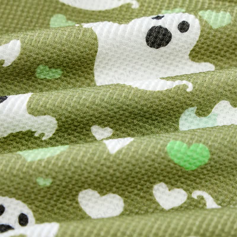 Baby Green Ghost & Heart Print Waffle 2-piece Set - image 8