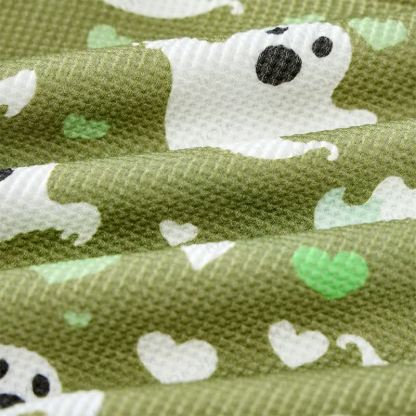 Baby Green Ghost & Heart Print Waffle 2-piece Set - image 8