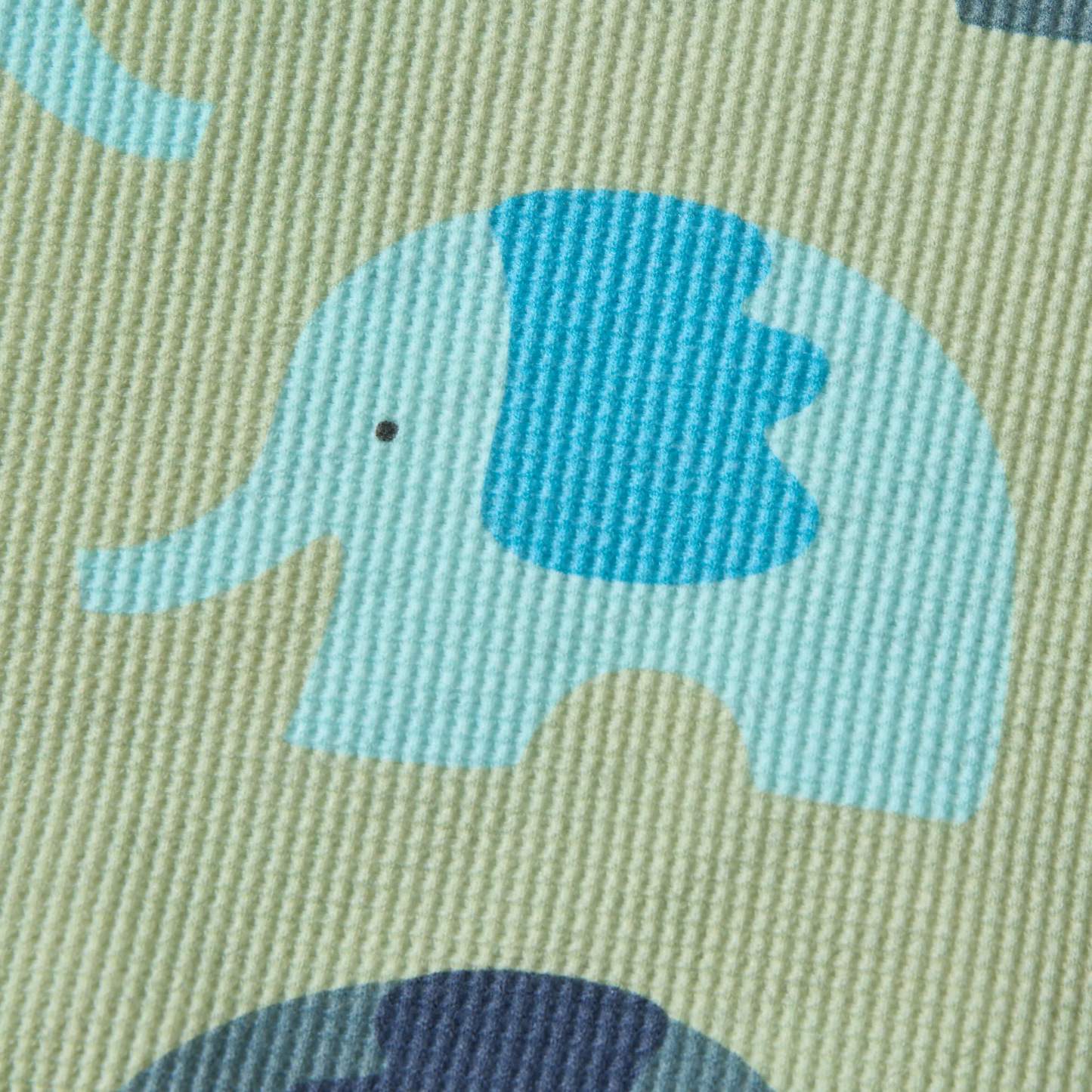 Baby Waffle Blue&Grey Elephant Sweatshirt 2-piece Set - image 5