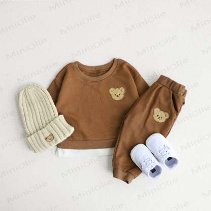Baby Toddler Cute Bear Sweatshirt & Pants Set - image 1