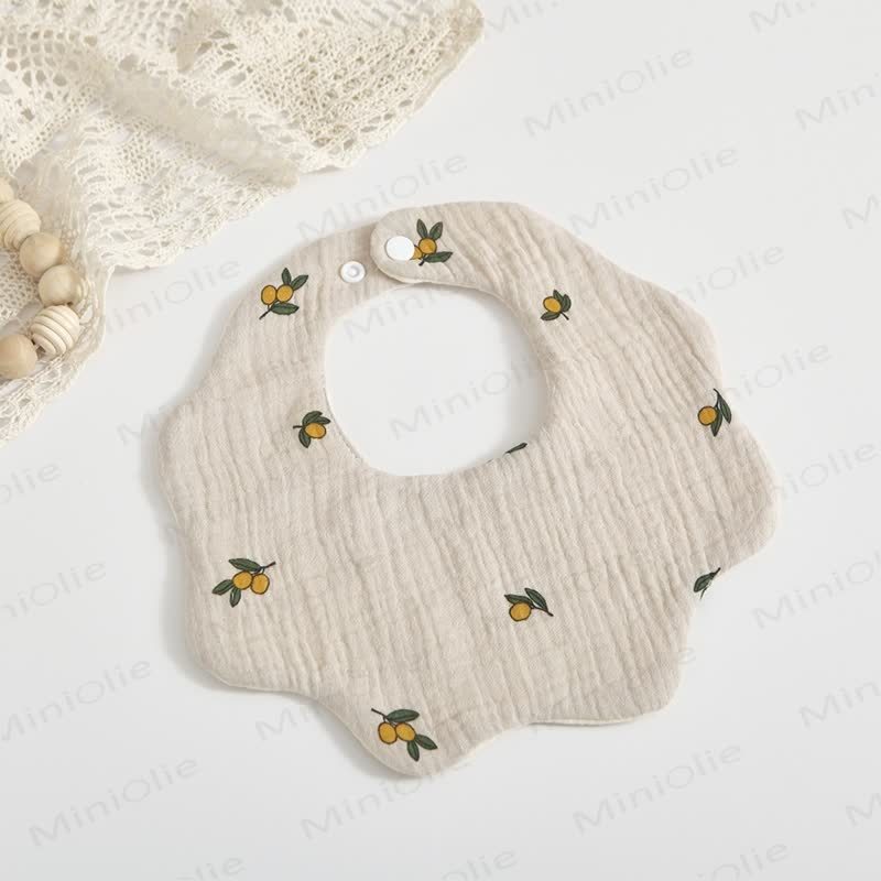 Cotton Muslin Skin-friendly Absorbent Bib 1 Piece - Floral - 0-24M - image 5
