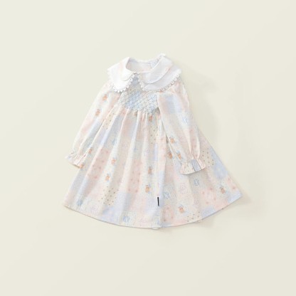 Toddler Lovely Animal Cat Plaid Dress - image 2