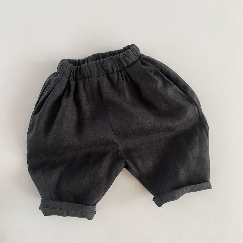 Toddler Solid Color Soft Simple Pants - Black - 8Y - image 10