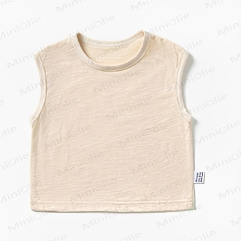 Baby Toddler Solid Color Crew Neck T-shirt - Beige - 4-5T - image 7
