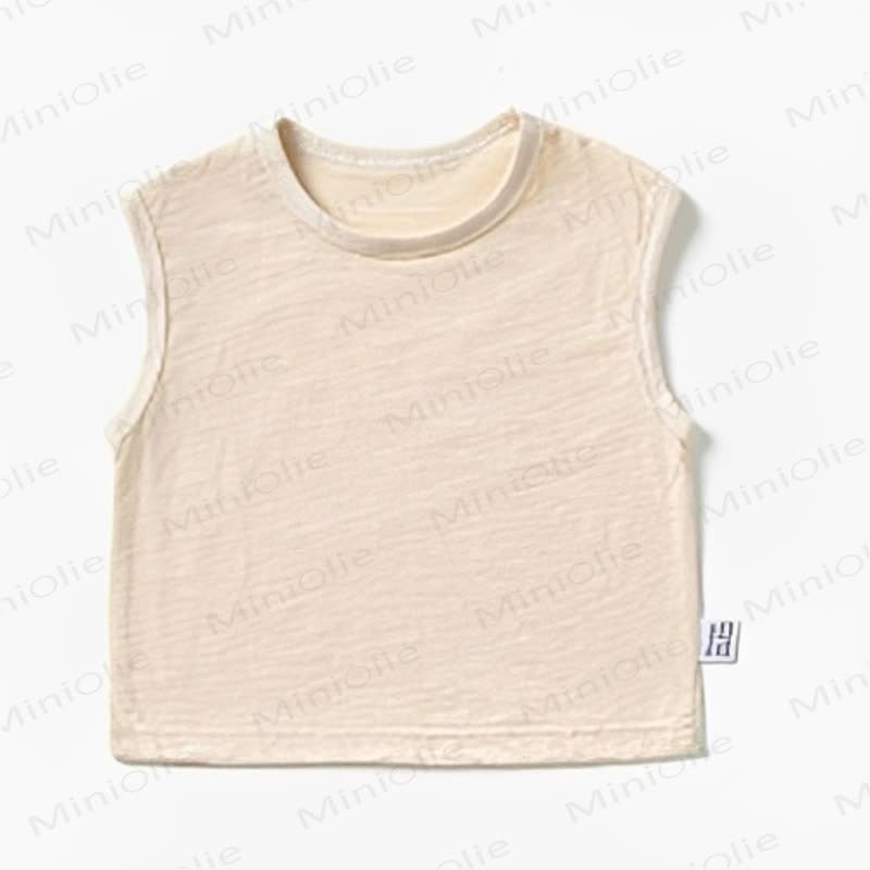 Baby Toddler Solid Color Crew Neck T-shirt - Beige - 4-5T - image 7