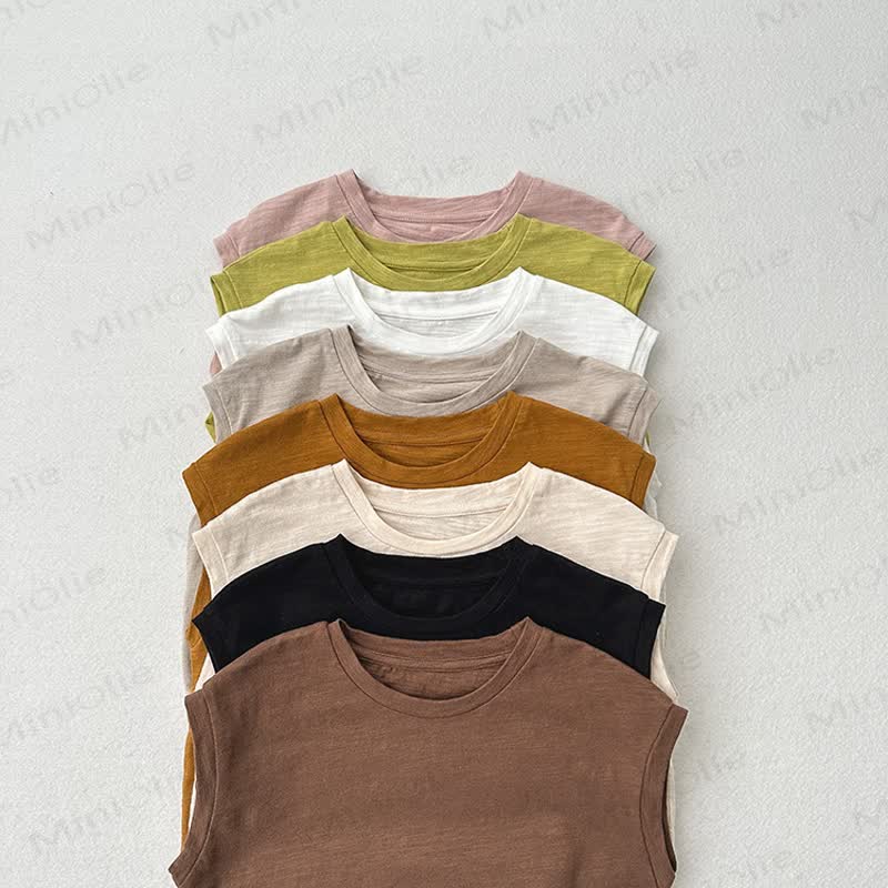Toddler Solid Color Tank Top T-shirt - image 9