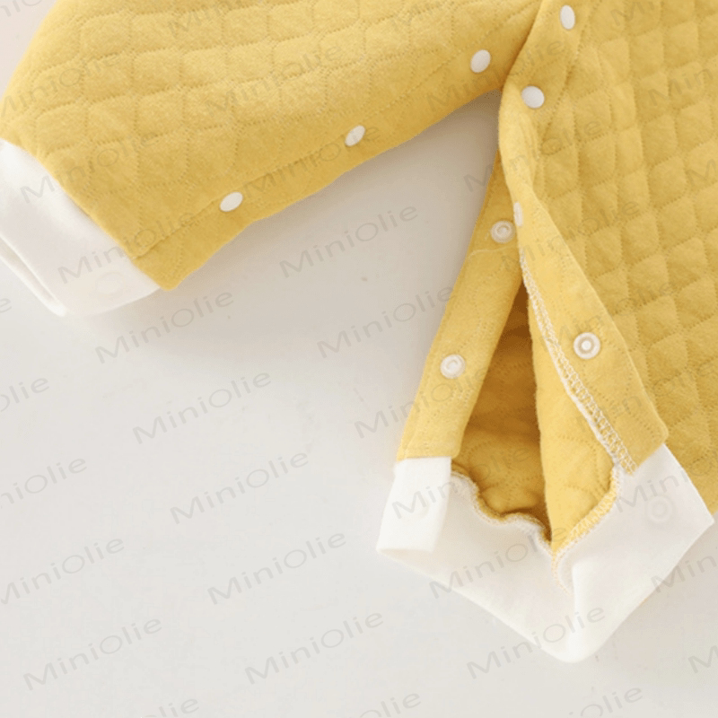 Baby Bear Quilted Contrast Color Romper - image 13