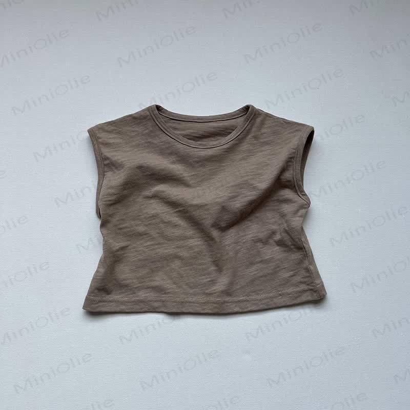 Body Toddler Solid Color Stripe Tank Top - Grey - 5-7T - image 16