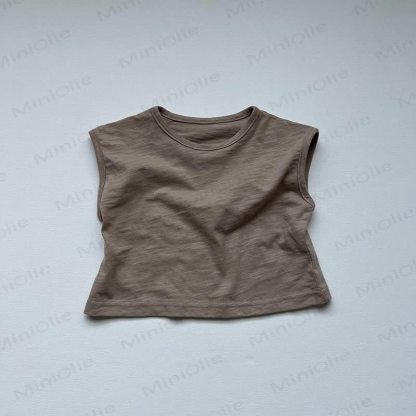 Body Toddler Solid Color Stripe Tank Top - Grey - 5-7T - image 16