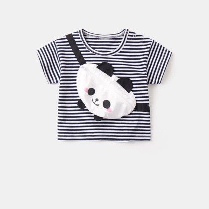 Baby Toddler Attached Chest Pouch T-Shirt - Navy Blue - 3-5T - image 11