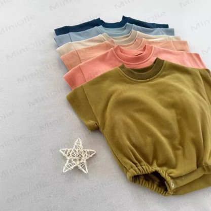 Baby Loose Solid Color Comfort Bodysuit - image 4