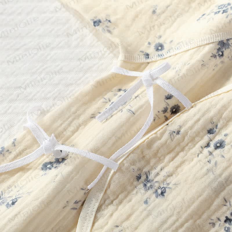 Baby Girl Orchid Daisy Beige Kimono Romper - image 17