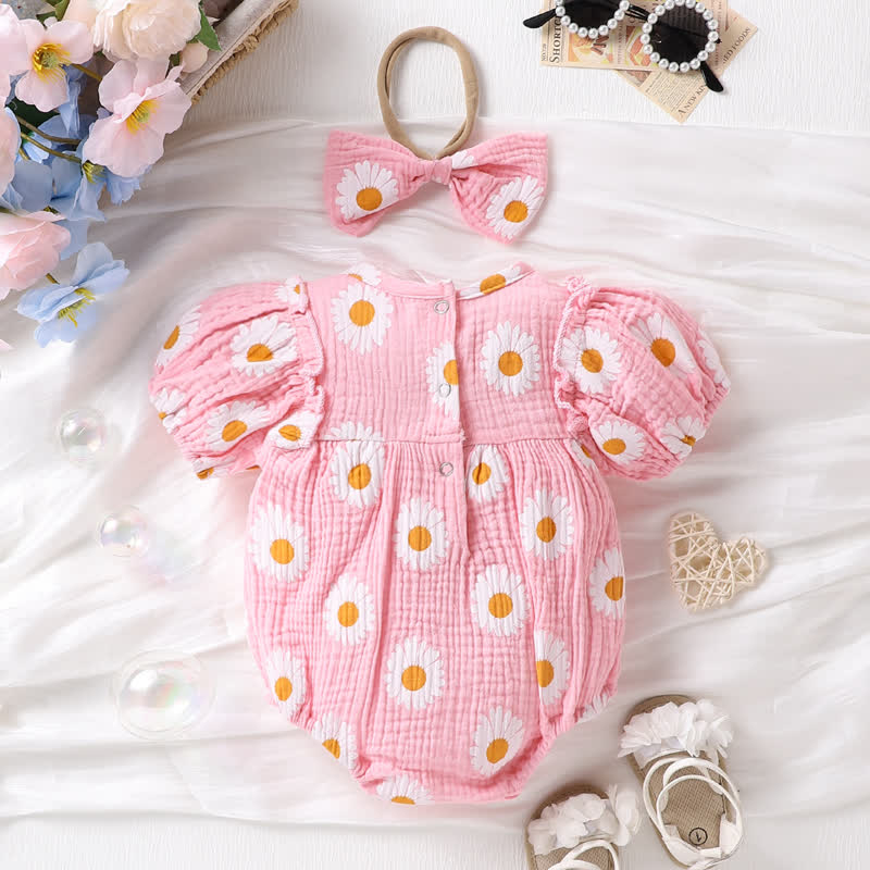 Baby Daisy Pastoral Bodysuit with Headband - image 2