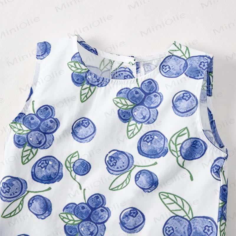 Baby Toddler Blueberry Print White Top and Shorts 2-piece Set - image 5