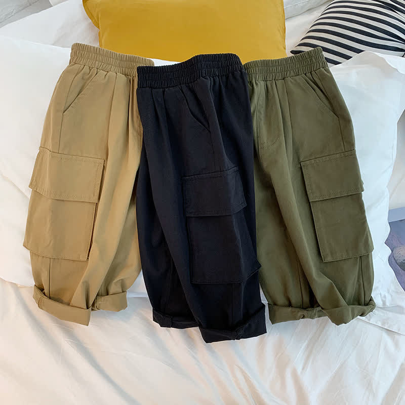 Toddler Boy Worker Solid Color Pants - image 5